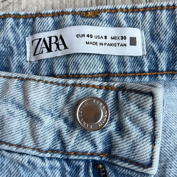Zara Women Jeans Size: 8 Color: White Wash - Picture 2 of 13